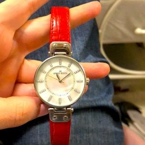 Anne Klein leather band watch